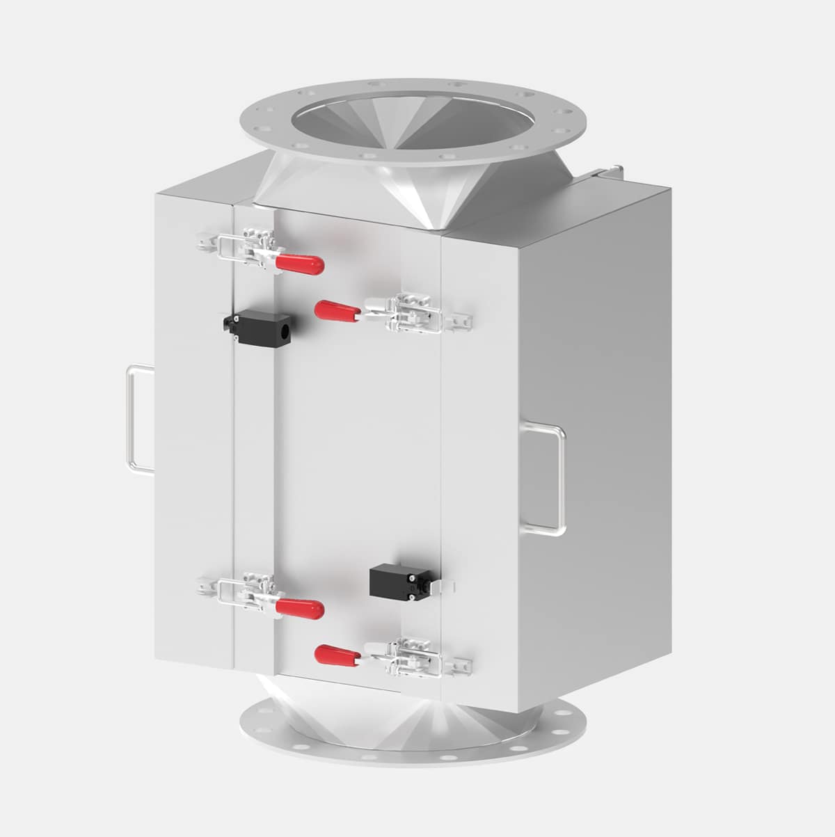 Our industrial products such as Chute Magnets are made for food, chemical, and pharmaceutical industries and separate ferrous metals out of different flows