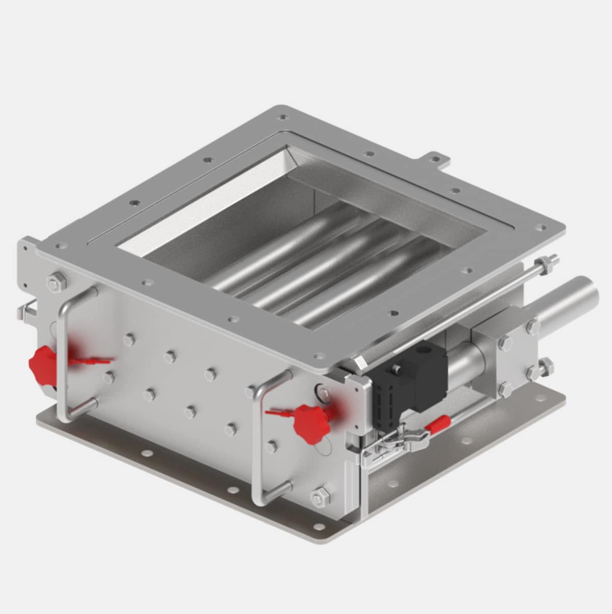 Industrial products such as our Magbox are made for food, chemical, and pharmaceutical industries and separate ferrous metals out of different flows